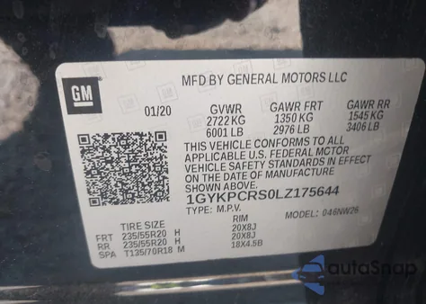 2020 Cadillac Xt6 Fwd Premium Luxury from USA, damaged, VIN 1GYKPCRS0LZ175644